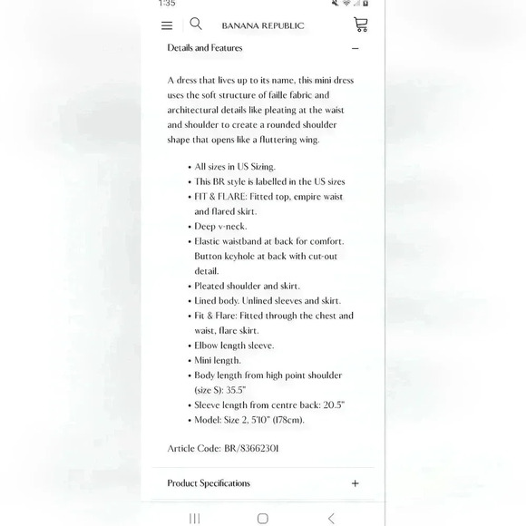 Banana Republic Cut out dress  Open-Back Mini Dress Blue size US 2 - Picture 6 of 17